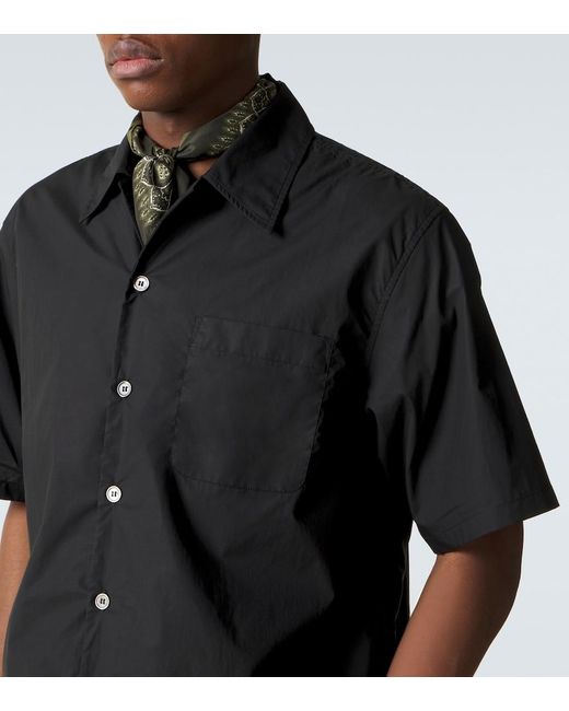 Our Legacy Black Embroidered Cotton Poplin Shirt for men