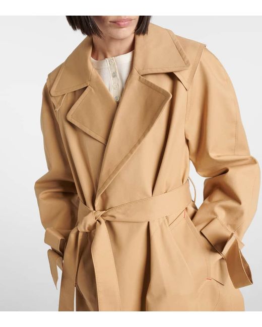 Trench-Coat En Coton Victoria Beckham en coloris Natural