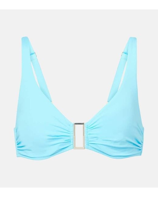Melissa Odabash Women's Blue Bel Air Embellished Bikini Top