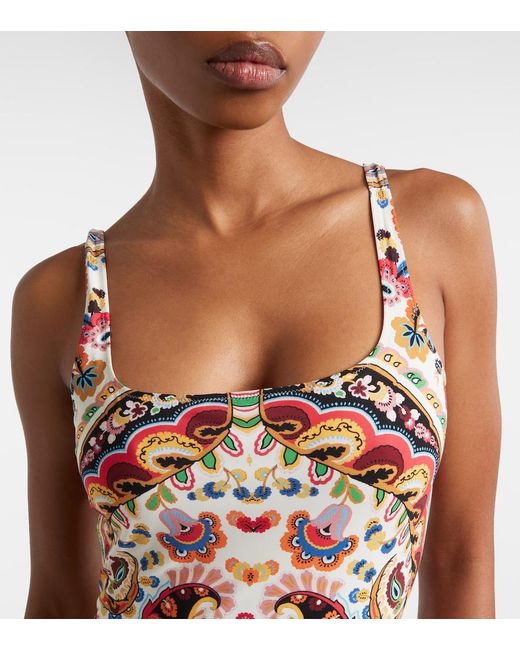 Etro White Paisley Swimsuit