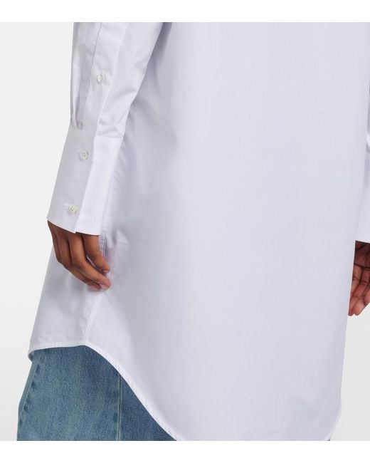 Maison Margiela White Cotton Poplin Shirt Dress