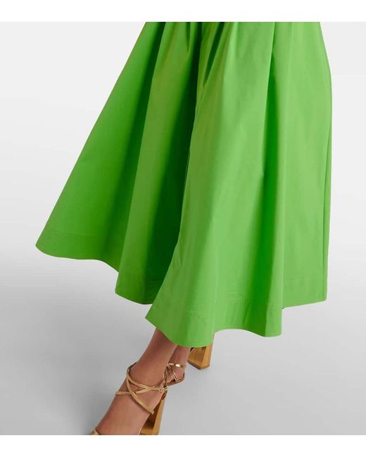 Jonathan Simkhai Jazz Cotton-Blend Poplin Midi Shirt Dress in Green | Lyst