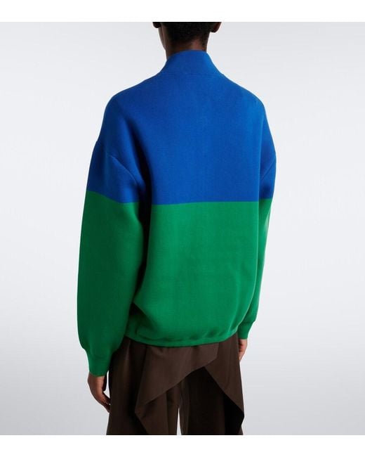 Loewe Green Anagram Cotton-Blend Cardigan