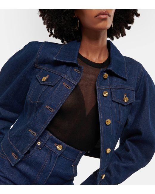 Nina Ricci Blue Cropped Denim Jacket