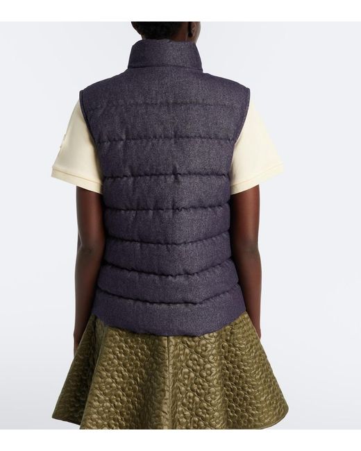 Moncler Blue Bessez Denim Down Vest