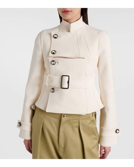 Burberry Natural Belted Cutout Jacket