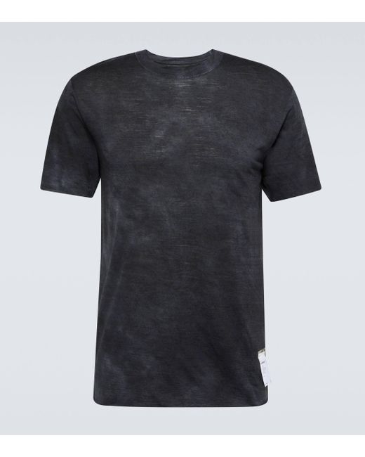 Satisfy Black Wool T-shirt for men