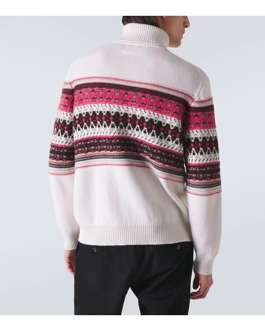 Zegna Rollkragenpullover Aus Kaschmir in Red für Herren