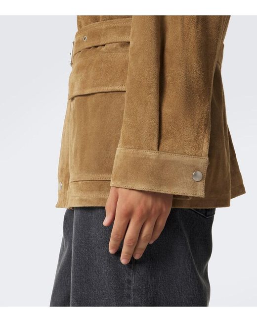 Arma Brown Doran Belted Suede Jacket for men