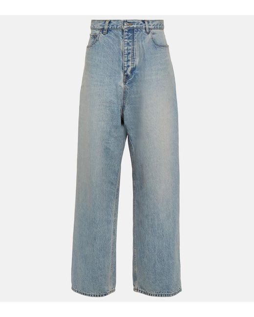 Jeans a gamba larga e vita media di Balenciaga in Blue