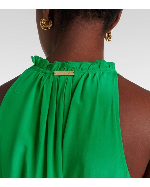 Vestido Midi Chamarel De Crepe De Seda Heidi Klein de color Green