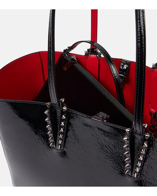 Christian Louboutin Black Tote Cabata Small Aus Lackleder