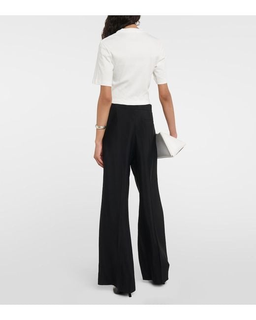 Dion Lee White Corset Cotton Jersey T-Shirt