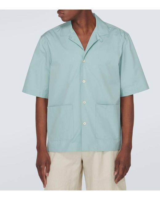 Lardini Blue Cotton Poplin Shirt for men