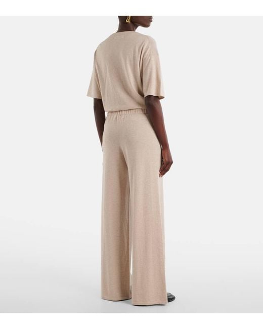 Lisa Yang Natural Weite Hose Aina Aus Baumwolle Und Kaschmir