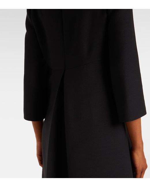 Valentino Black Crepe Couture Midi Dress