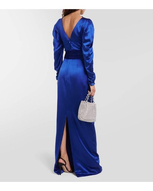Abito Lungo di Monique Lhuillier in Blue