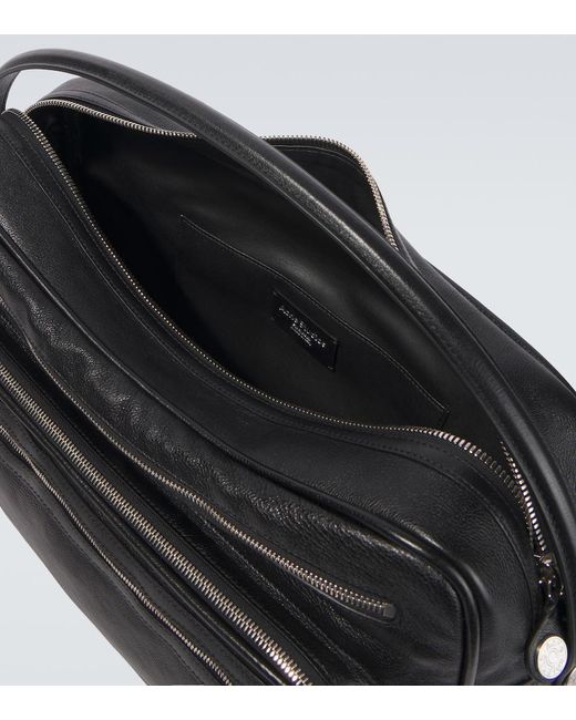 Acne Black Camero Leather Shoulder Bag for men