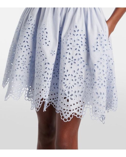 Robe Brodee Self-Portrait en coloris Blue