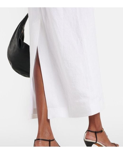 TOVE White Bridal Sabella Linen Maxi Dress