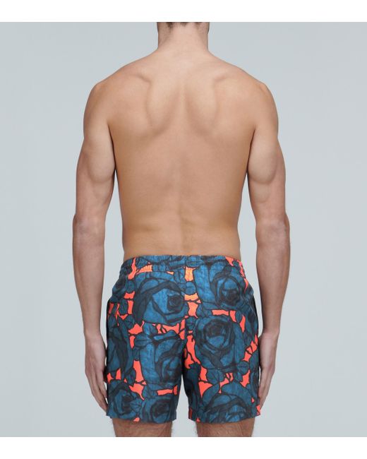 Dries Van Noten Floral Printed Swim Shorts in Blue for Men - Lyst