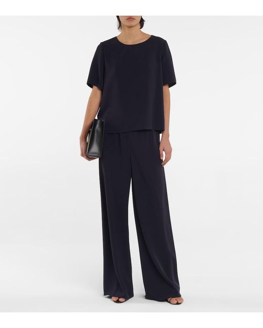 The Row Blue Gala Cady Wide-Leg Pants