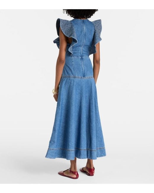 ALÉMAIS Blue Maxikleid Stephi Aus Denim