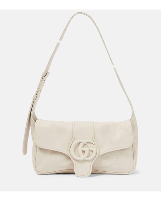 Gucci Natural Aphrodite Small Leather Shoulder Bag