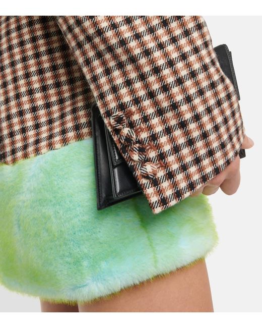 Area Green Cropped Wool And Cotton Jacket