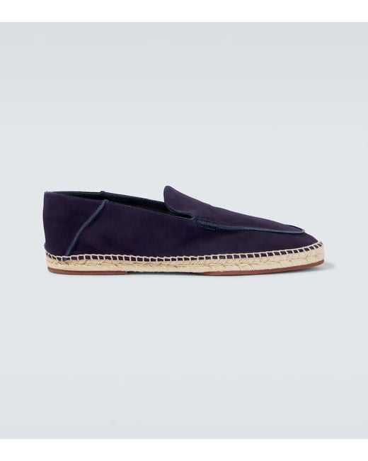 Loro Piana Espadrilles Seaside Walk Aus Veloursleder in Blue für Herren