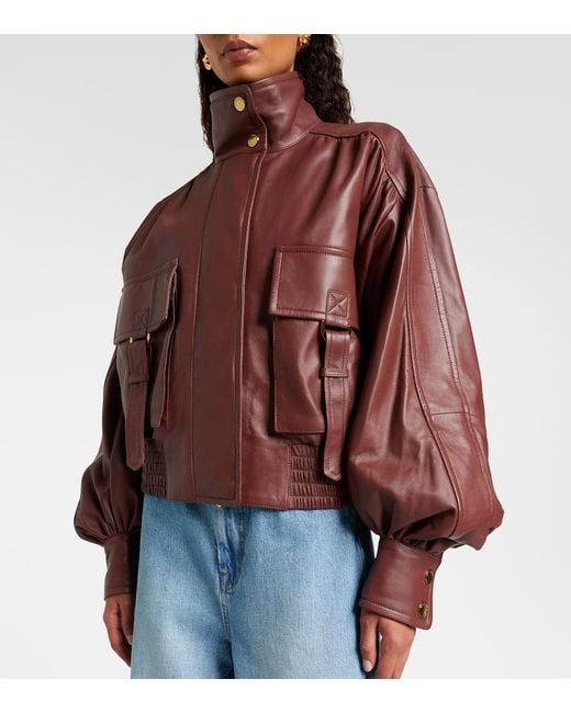 Zimmermann Red Bomberjacke Hypnotic Aus Leder