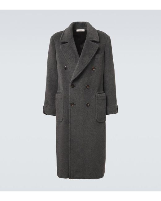 Umit Benan Black Gianni Alpaca And Wool Coat for men
