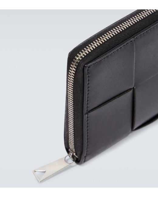 Portefeuille En Cuir Intrecciato Bottega Veneta pour homme en coloris Black