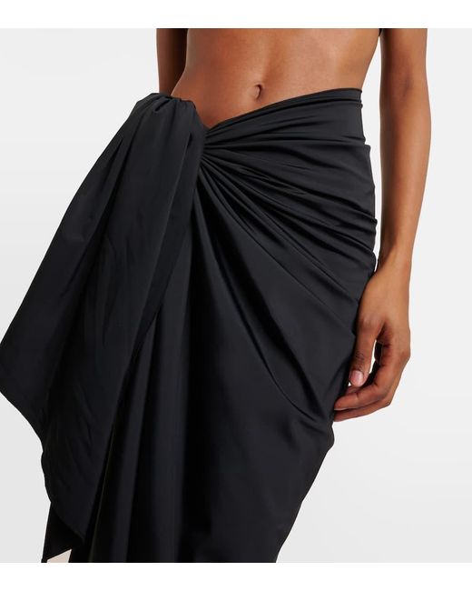 JADE Swim Black Nyla Long Beach Cover-Up