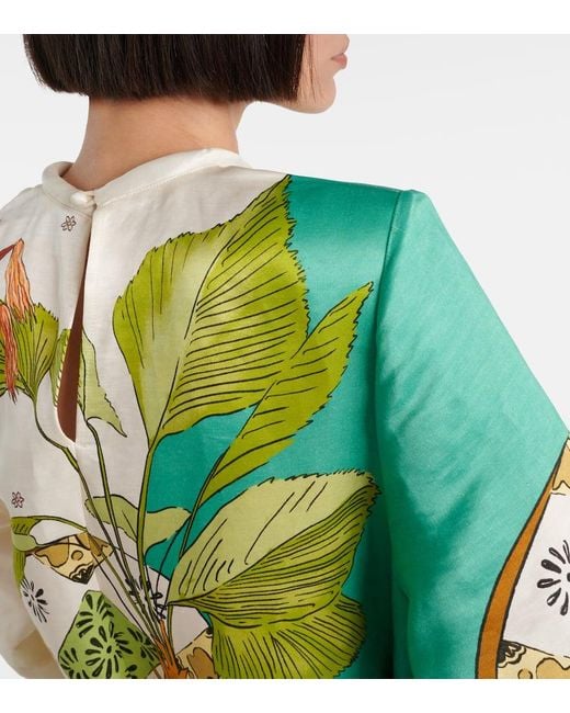 ALÉMAIS Multicolor Hazel Printed Cotton And Silk Maxi Dress