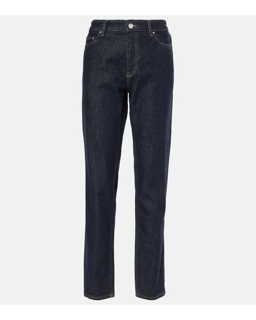 Totême Blue Low-Rise Straight Jeans
