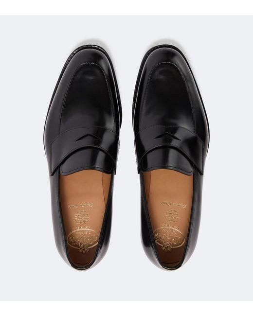 Church's Black Hertford Leather Penny Loafers for men