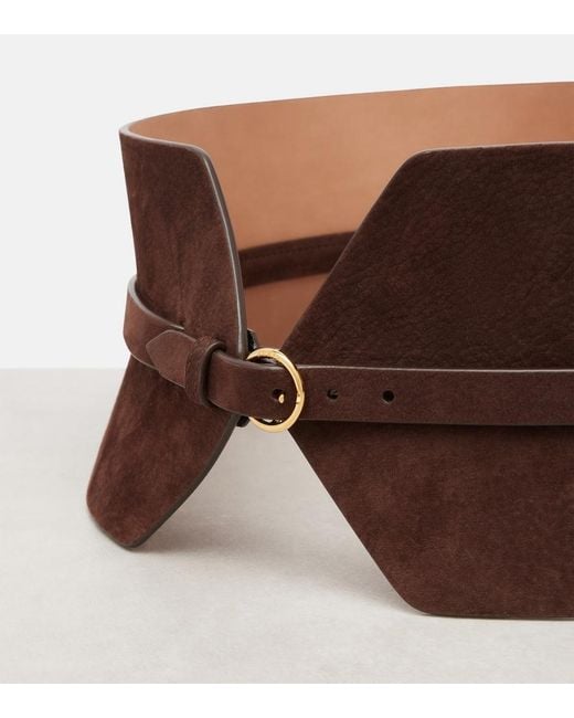 Alaïa Brown Suede Corset Belt