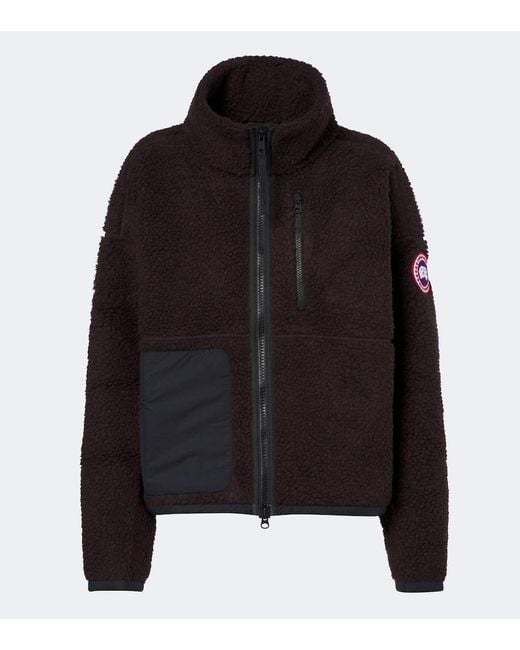 Canada Goose Black Simcoe Wool-Blend Fleece Jacket