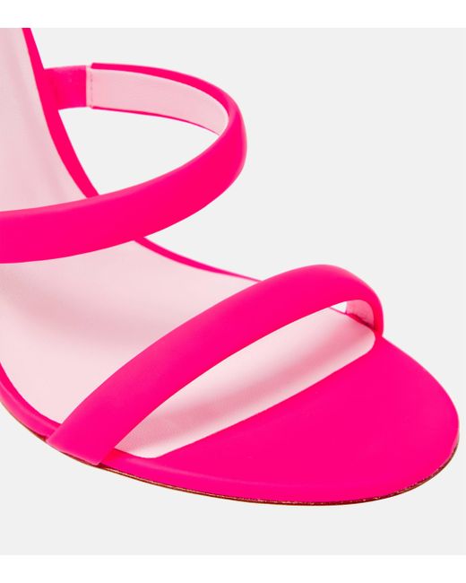 Rene Caovilla Pink Cleo Suede Sandals