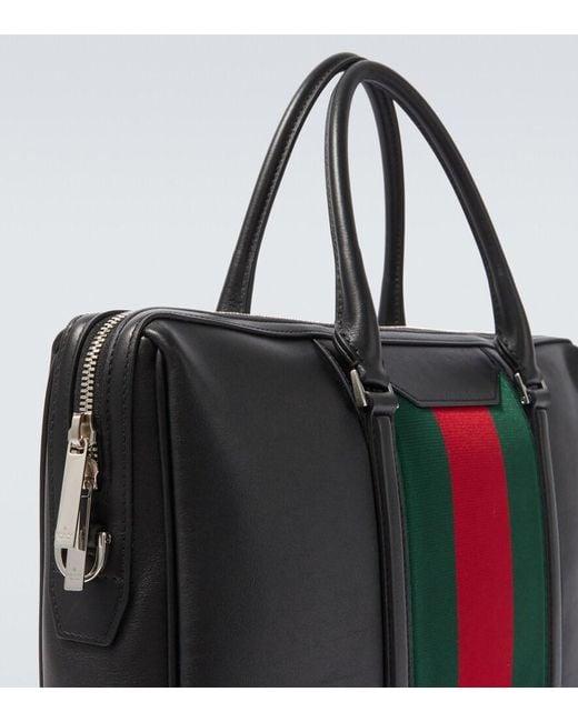 Gucci Black Leather Briefcase for men