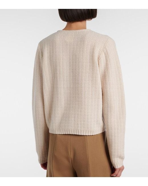 Jardin Des Orangers Natural Wool And Cashmere Cardigan