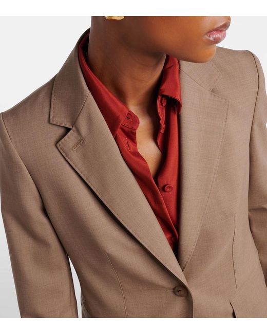 Max Mara Brown Circense Virgin Wool Blazer