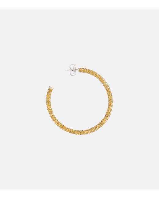 AMINA MUADDI Metallic Cameron Crystal-Embellished Earrings
