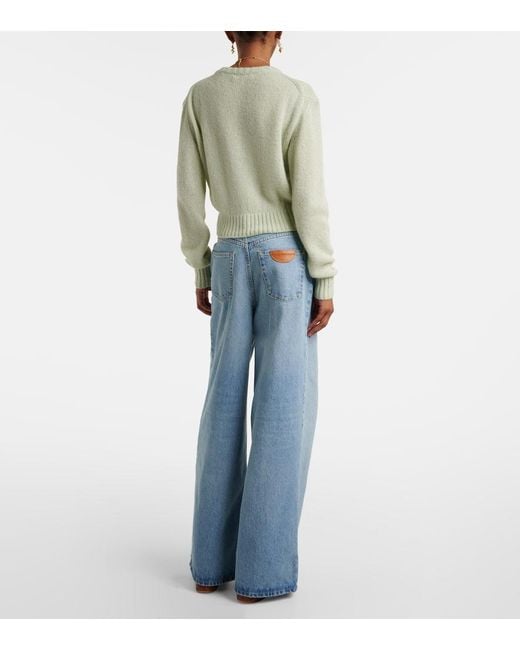 Chloé Green Pullover Aus Alpakawolle Und Seide