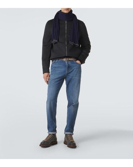 Sciarpa di Brunello Cucinelli in Blue da Uomo