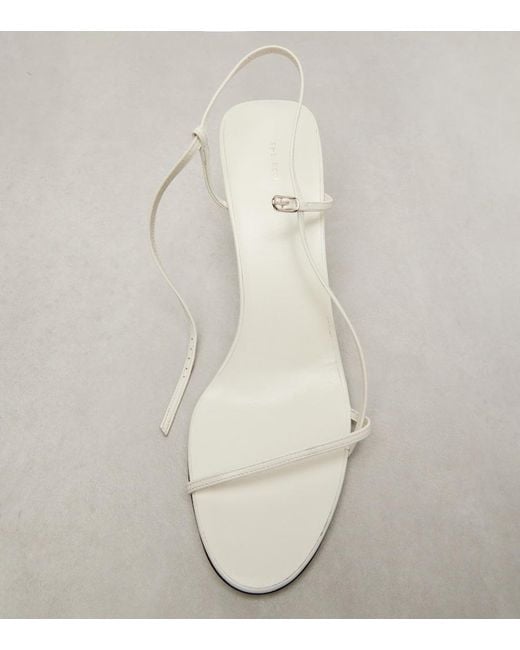 The Row White Bare Leather Sandals
