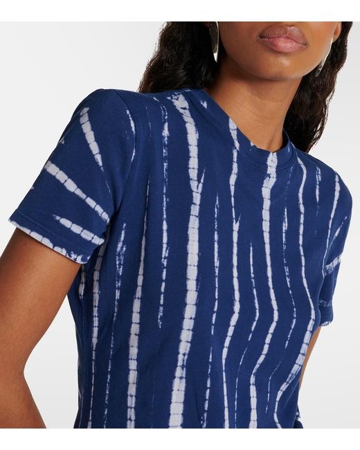 Proenza Schouler Blue White Label Finley Tie-dye Cotton-blend T-shirt