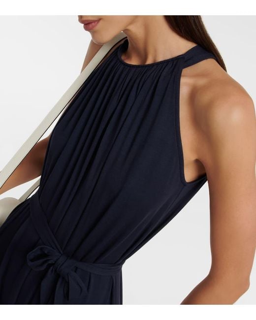 Velvet Blue Maxikleid Reeba