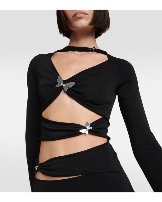 AYA MUSE Black Atalo Butterfly Cut-out Maxi Dress